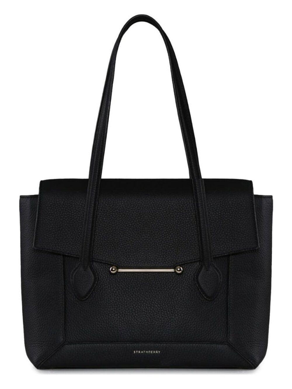 Strathberry Mosaic Tote Black Leather Pristine Condition